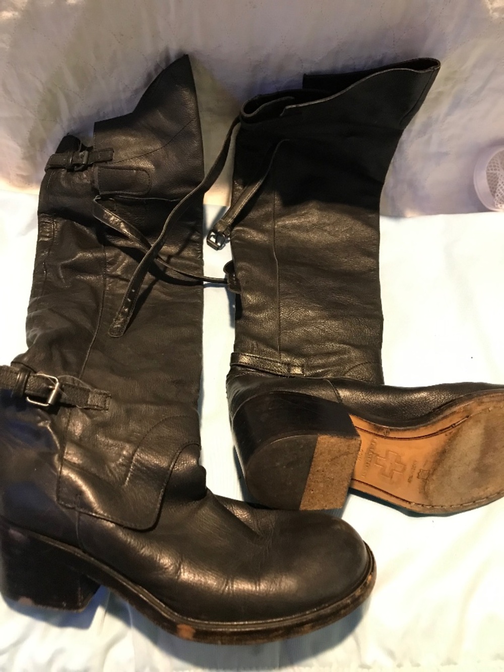 A.R. VANDEVORST boots black straps 37.5 gently worn